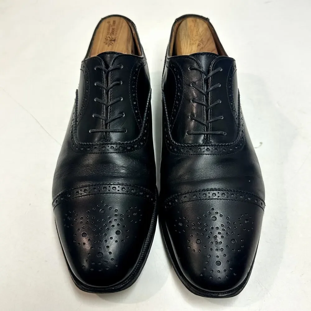 VERY GOOD Alfred Sargent x Brooks Brothers Oxford Cap Toe Bal Black Calf 9